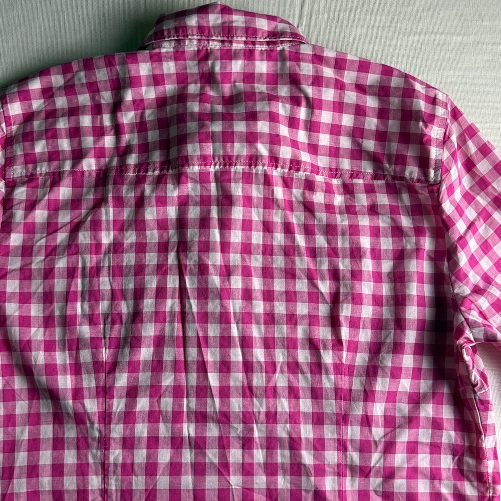 J. Crew Women's Pink Checkered Long Sleeve Button Down Shirt Size S NWT - Picture 8 of 12
